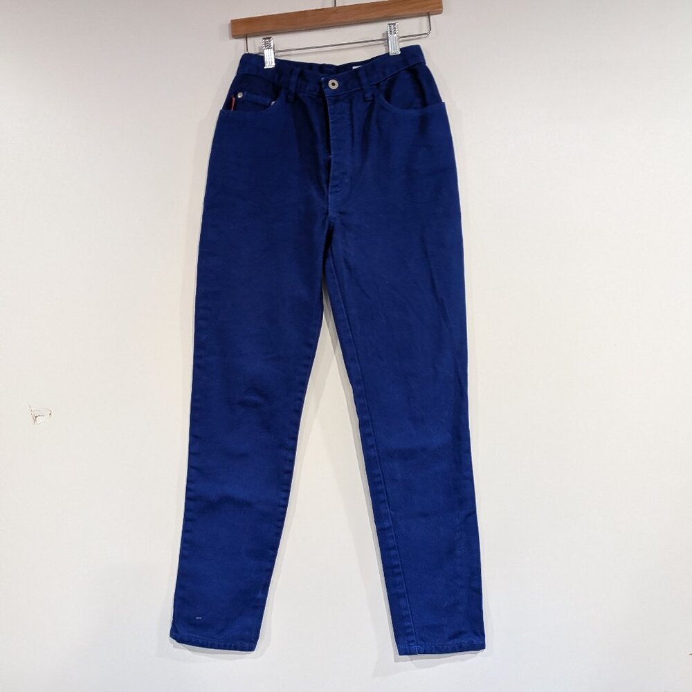 C'est Toi High Rise Tapered Jeans VINTAGE Royal Blue Size 5